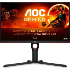 AOC Gaming 25G3ZM/BK 25" Full HD Monitor - 240Hz, HDMI & DisplayPort, Pivot Design for Ultimate Gaming Performance!
